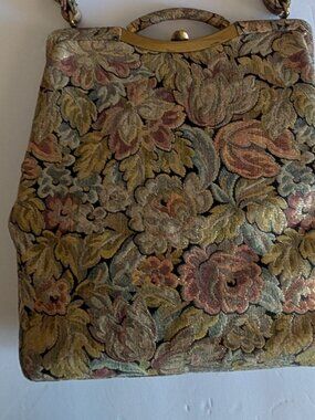VINTAGE PALIZZIO NEW YORK TAPESTRY HANDBAG